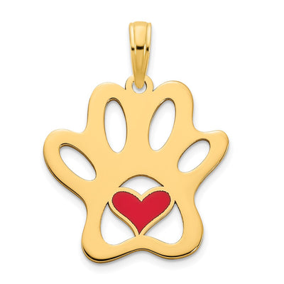 14K gold heart pendant