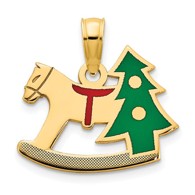 14K gold tree pendant
