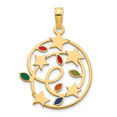 14K gold star pendant