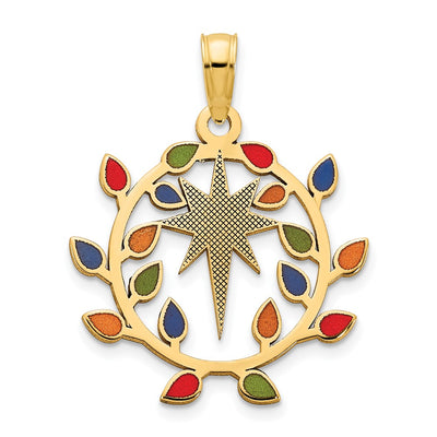 14K gold star pendant