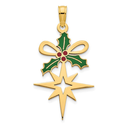 14K gold star pendant