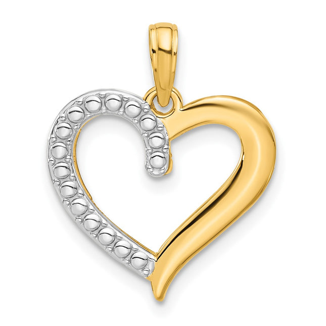 14k Yellow & Rhodium Pendants Style D5269 - Classique Jewelry Inc.