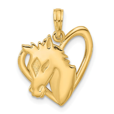 14K gold heart pendant