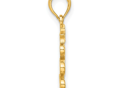 14K gold tree pendant, alternate view