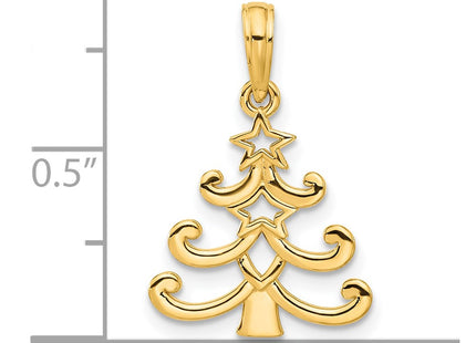 14K gold tree pendant, further view