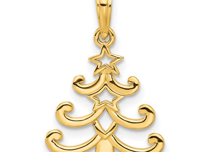 14K gold tree pendant