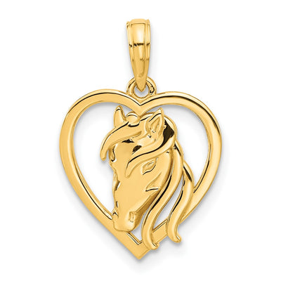 14K gold heart pendant