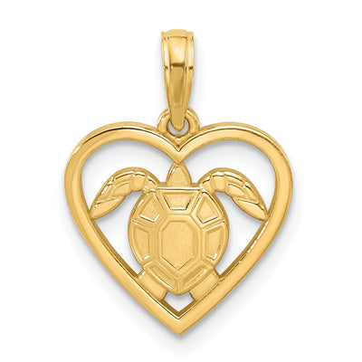 14K gold heart pendant