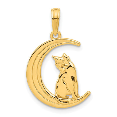 14K gold moon pendant