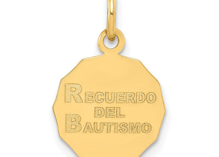 14K gold heart pendant, further view