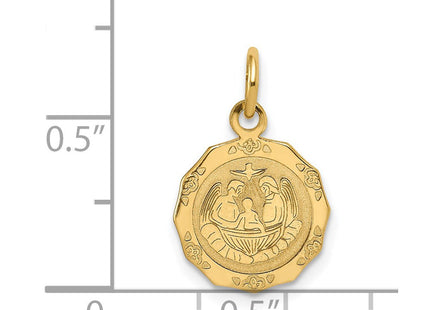 14K gold heart pendant, another view
