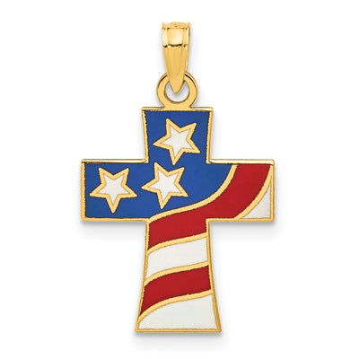 14K gold cross pendant