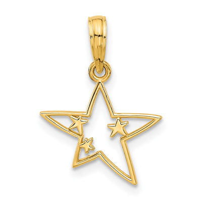 14K gold star pendant
