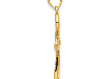 14K gold cross charm, alternate view