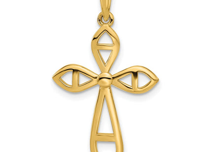 14K gold cross charm