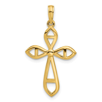 14K gold cross charm