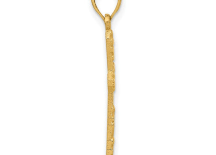 14K gold cross charm, alternate view