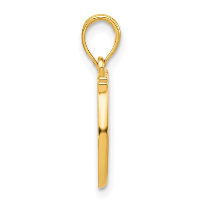 14K Polished Double Horseshoe Pendant