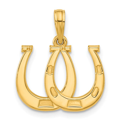 14K gold horseshoe pendant