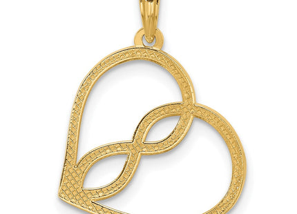14k Fancy Heart Charm (Style D5444)