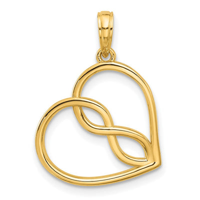 14K gold heart charm