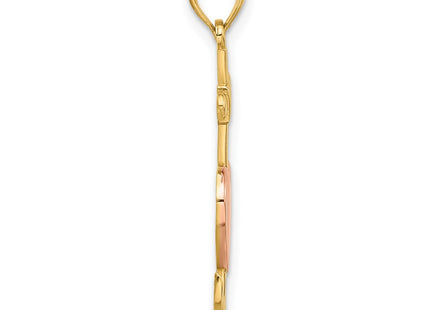 14k Yellow & Rhodium Jewelry Style D5446 - Classique Jewelry Inc.
