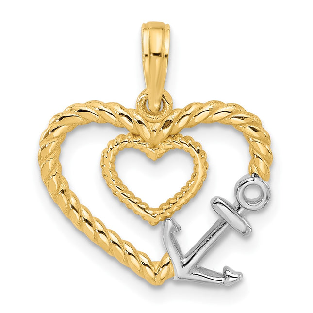 14k Yellow & Rhodium Jewelry Style D5456 - Classique Jewelry Inc.
