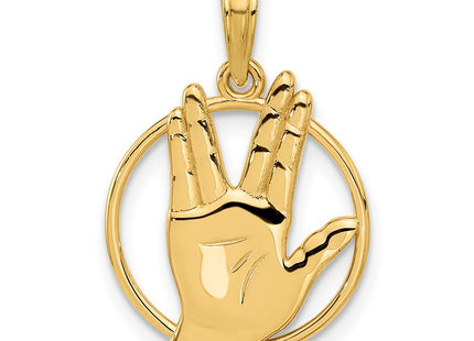 14K gold circle charm