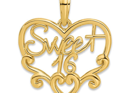 14k Fancy Sweet 16 Charm (Style D5482)