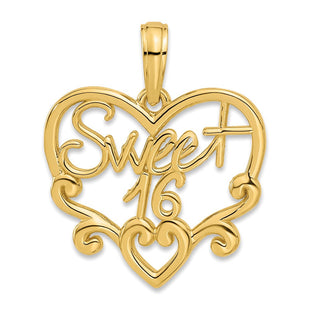14k Fancy Sweet 16 Charm (Style D5482)