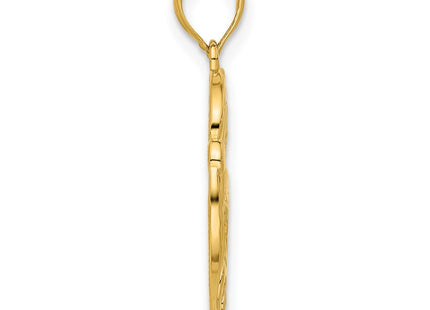 14K gold hummingbird charm, alternate view