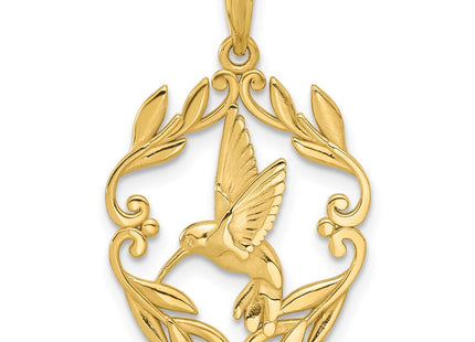 14K Polished Fancy Hummingbird Charm (Style D5486)