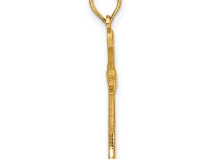 14K gold cross charm, alternate view