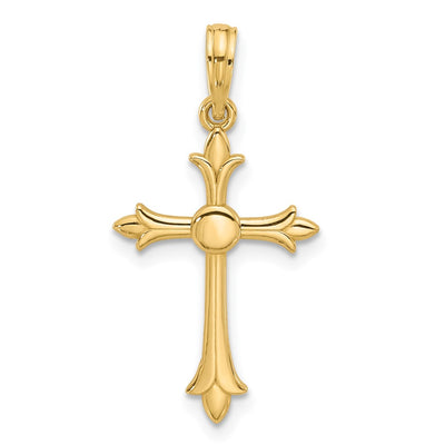 14K gold cross charm