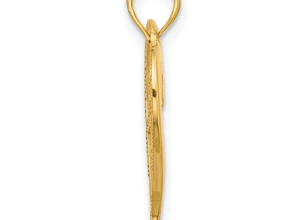 14K gold heart charm, alternate view
