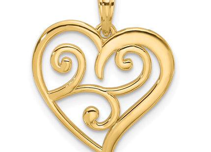14K gold heart charm