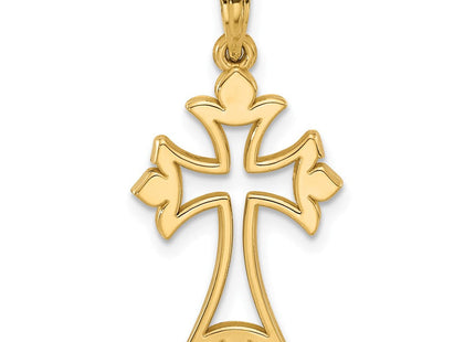 14KY Fancy Cross Charm (Style D5505)