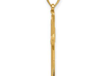14K gold cross charm, alternate view