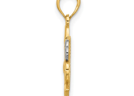 14k Yellow & Rhodium Jewelry Style D5561 - Classique Jewelry Inc.