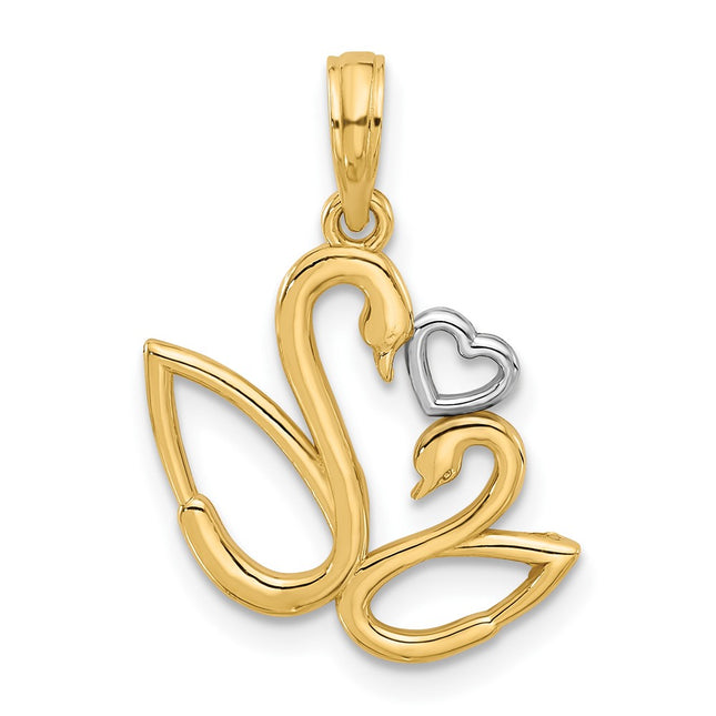 14k Yellow & Rhodium Jewelry Style D5561 - Classique Jewelry Inc.