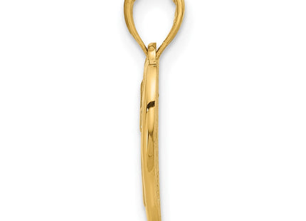 14K gold claddagh pendant, alternate view