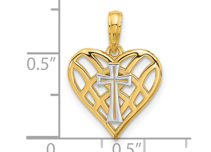 14K gold claddagh pendant, further view