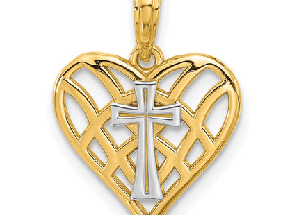 14K gold claddagh pendant