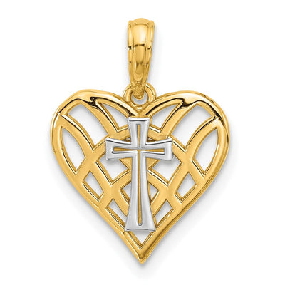 14K gold claddagh pendant