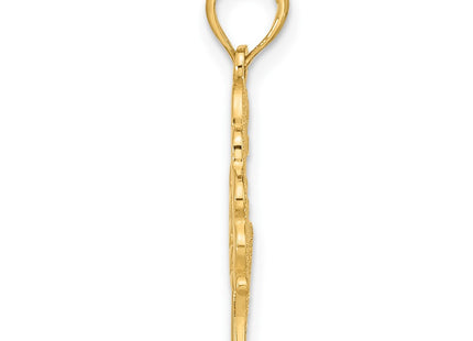 14K gold butterfly charm, alternate view