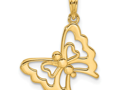 14K gold butterfly charm