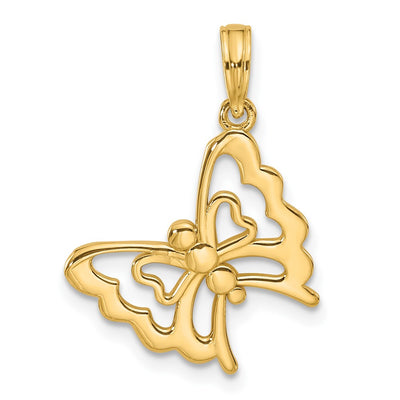 14K gold butterfly charm