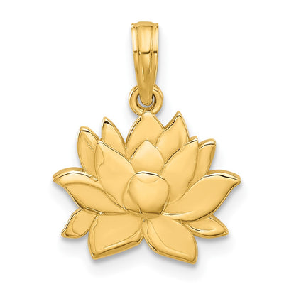 14K yellow gold flower pendant