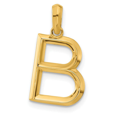 14K yellow gold initial necklace