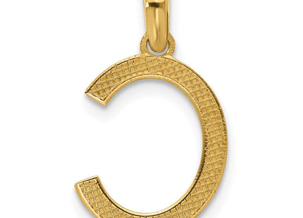 14ky Fancy Letter Initial Pendant Necklace in Elegant Script Design (Style D5668C)
